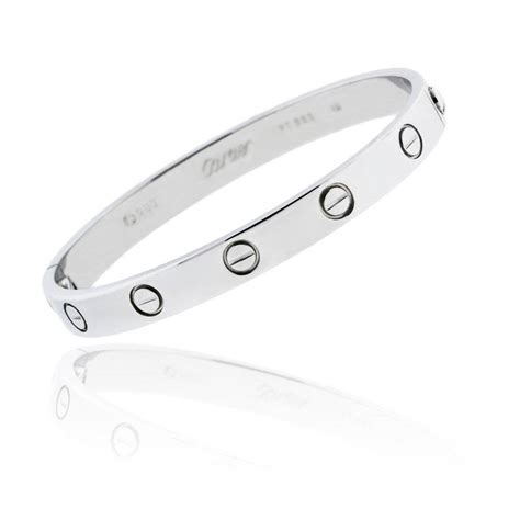 cartier bracelet silver ebay|authentic cartier love bracelet.